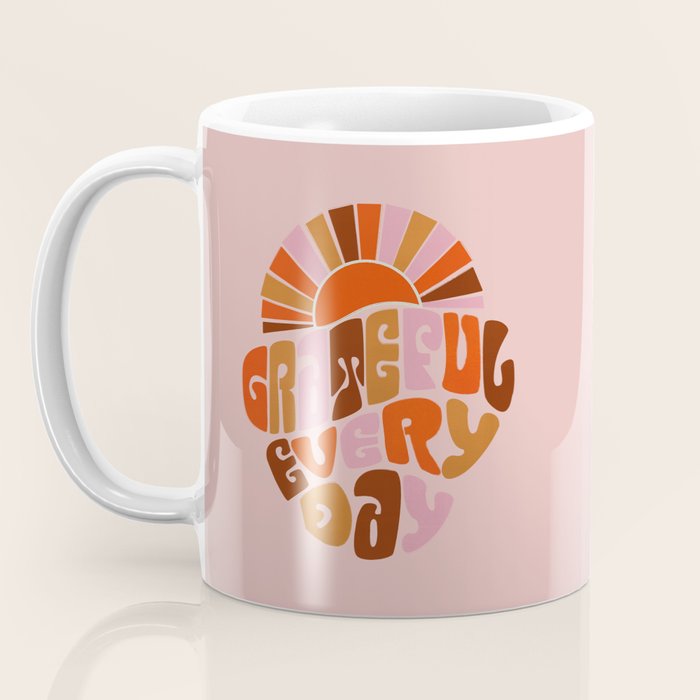 Grateful Everyday - 70s Hippie Style  Coffee Mug Gallery Image 3