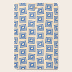 Vintage blue flower postage stamp pattern Cutting Board Gallery Image 1