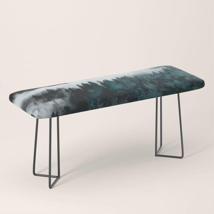 Foggy Forest Fun - Turquoise Mountains Bench Gallery Image 1