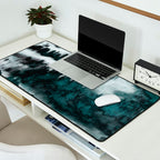 Foggy Forest Fun - Turquoise Mountains Desk Mat Gallery Image 2