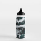 Foggy Forest Fun - Turquoise Mountains Water Bottle Gallery Image 3
