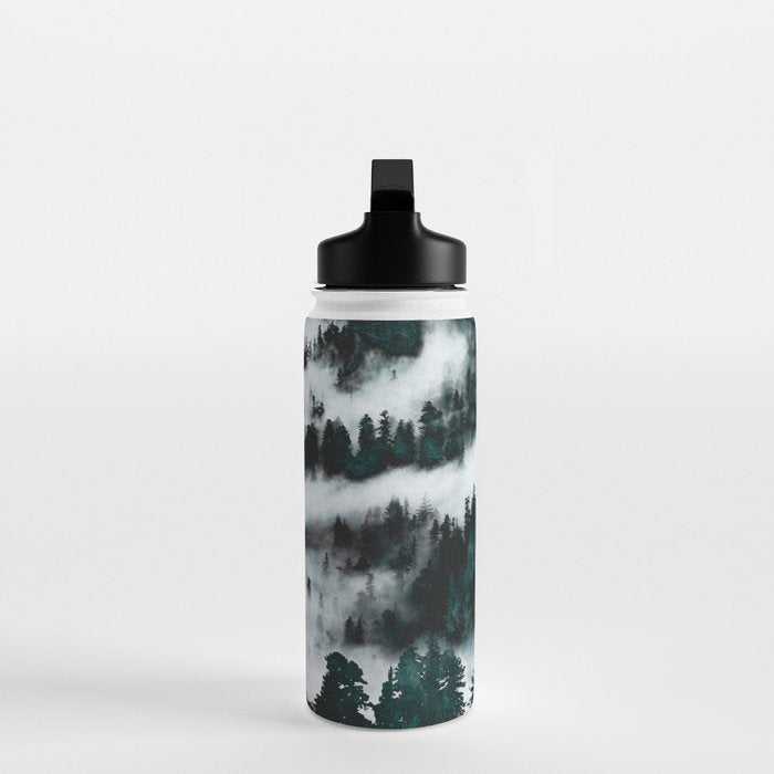 Foggy Forest Fun - Turquoise Mountains Water Bottle Gallery Image 3