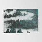 Foggy Forest Fun - Turquoise Mountains Rug Gallery Image 2