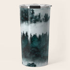 Foggy Forest Fun - Turquoise Mountains Travel Mug Gallery Image 1