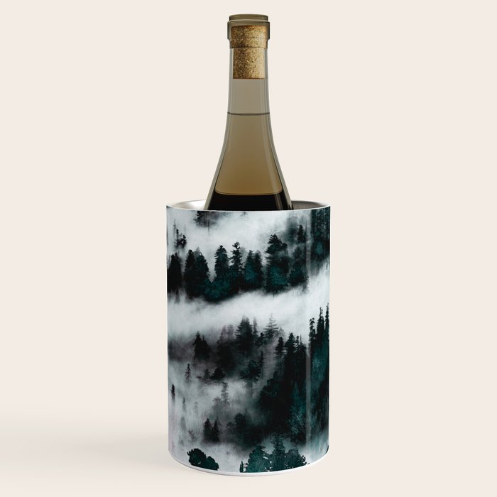 Foggy Forest Fun - Turquoise Mountains Wine Chiller Gallery Image 2