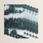 Foggy Forest Fun - Turquoise Mountains Wrapping Paper Gallery Image 3
