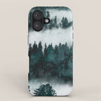 Foggy Forest Fun - Turquoise Mountains iPhone Case Gallery Image 1