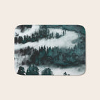 Foggy Forest Fun - Turquoise Mountains Bath Mat Gallery Image 1