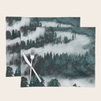 Foggy Forest Fun - Turquoise Mountains Placemat Gallery Image 1