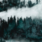 Foggy Forest Fun - Turquoise Mountains Coffee Mug Gallery Image 2