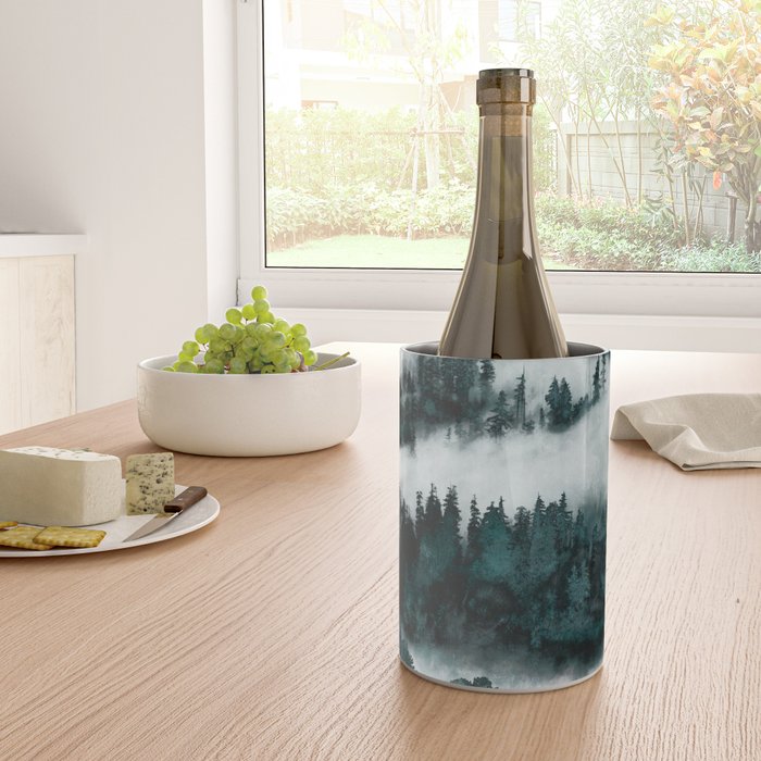 Foggy Forest Fun - Turquoise Mountains Wine Chiller Gallery Image 4