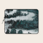 Foggy Forest Fun - Turquoise Mountains Laptop Sleeve Gallery Image 1