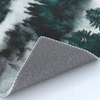 Foggy Forest Fun - Turquoise Mountains Rug Gallery Image 4