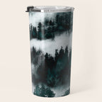 Foggy Forest Fun - Turquoise Mountains Travel Mug Gallery Image 3