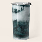 Foggy Forest Fun - Turquoise Mountains Travel Mug Gallery Image 2