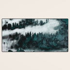Foggy Forest Fun - Turquoise Mountains Desk Mat Gallery Image 3