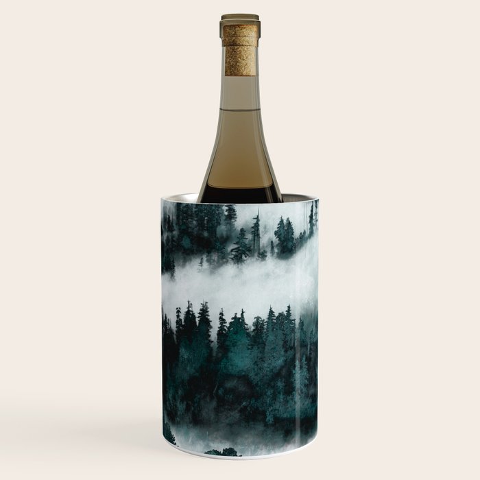 Foggy Forest Fun - Turquoise Mountains Wine Chiller Gallery Image 1