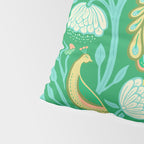Peacock Dreams - Electric Green Pillow Sham Gallery Image 4