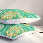 Peacock Dreams - Electric Green Pillow Sham Gallery Image 3