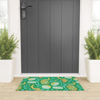 Peacock Dreams - Electric Green Welcome Mat Gallery Image 3