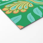Peacock Dreams - Electric Green Welcome Mat Gallery Image 2