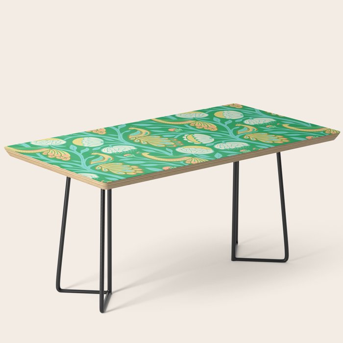 Peacock Dreams - Electric Green Coffee Table Gallery Image 1