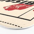 Bisou Bisou. Retro Movie Ticket Bath Mat Gallery Image 3