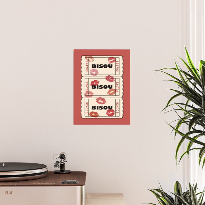 Bisou Bisou. Retro Movie Ticket Poster Gallery Image 2