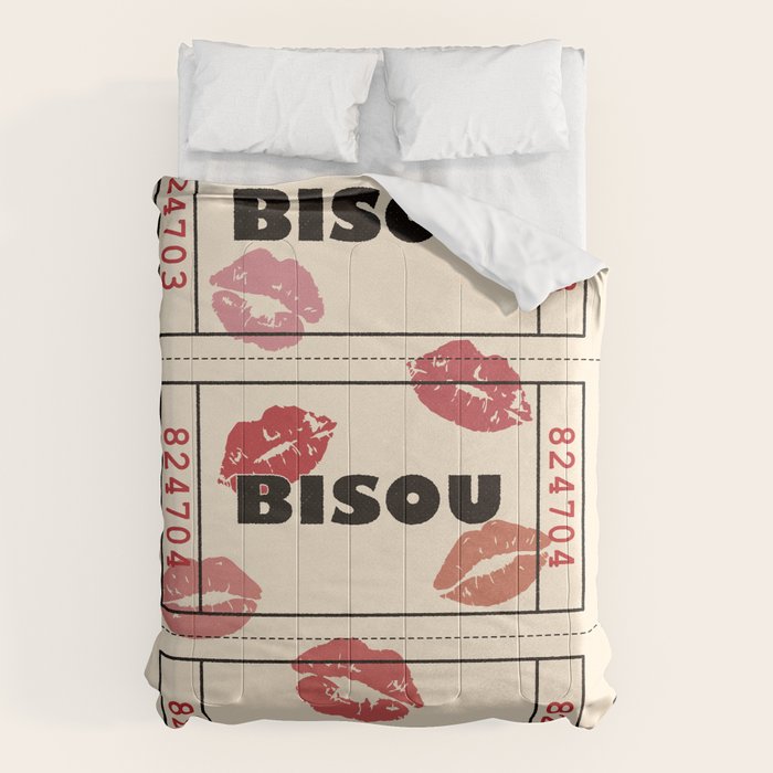 Bisou Bisou. Retro Movie Ticket Comforter Gallery Image 6