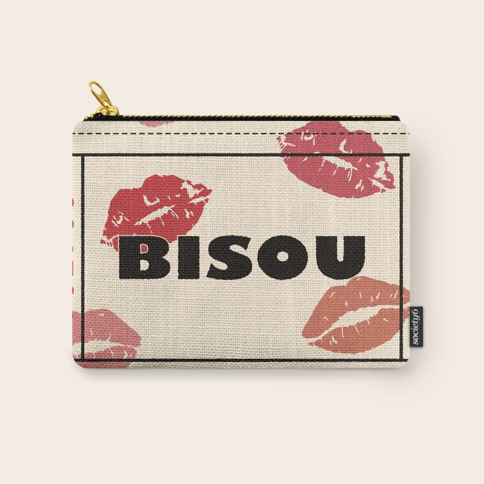 Bisou Bisou. Retro Movie Ticket Carry All Pouch Gallery Image 1