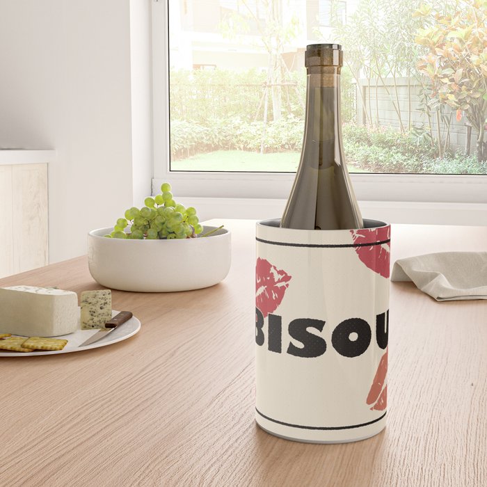 Bisou Bisou. Retro Movie Ticket Wine Chiller Gallery Image 4