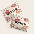 Bisou Bisou. Retro Movie Ticket Pillow Sham Gallery Image 3