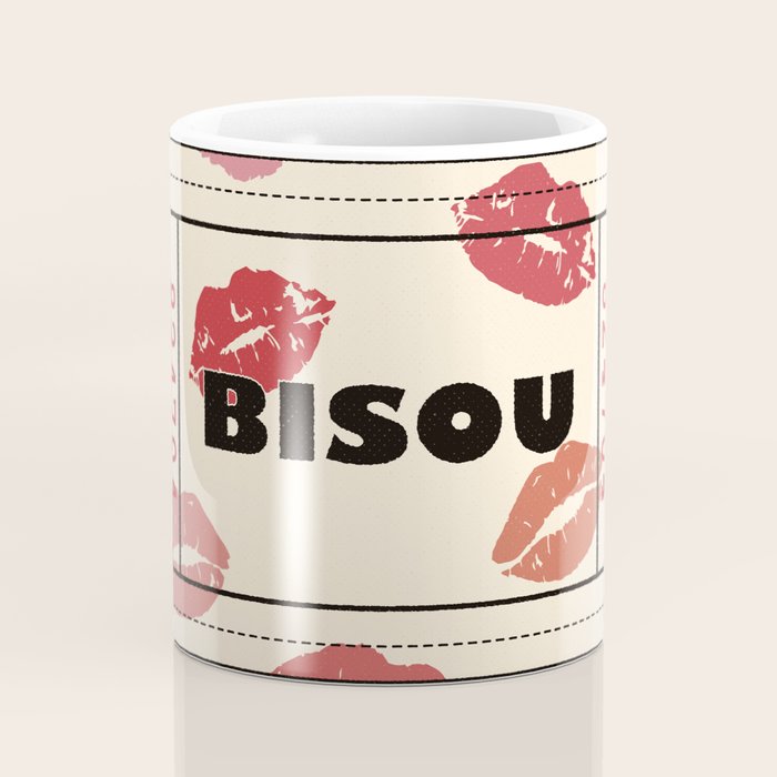 Bisou Bisou. Retro Movie Ticket Coffee Mug Gallery Image 4