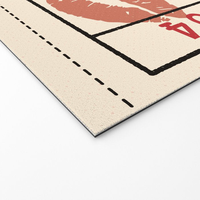 Bisou Bisou. Retro Movie Ticket Welcome Mat Gallery Image 2