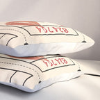 Bisou Bisou. Retro Movie Ticket Pillow Sham Gallery Image 3