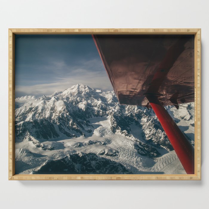 Flying Around Denali Serving Tray Gallery Image 1
