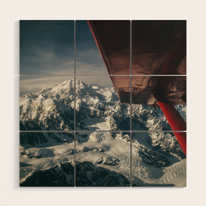Flying Around Denali Wood Wall Art Gallery Image 1