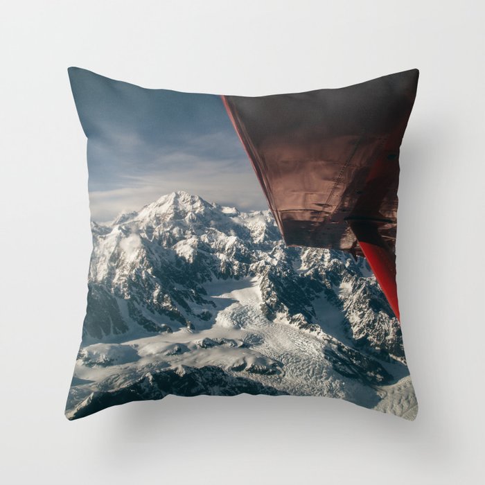 Flying Around Denali Throw Pillow Gallery Image 6