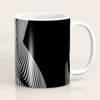 0721s-MM BW Fine Art Nude Tiger Striped Woman on Her Knees Coffee Mug Gallery Image 1