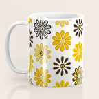 Retro Florals â Yellow & Black Coffee Mug Gallery Image 3