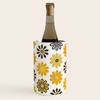 Retro Florals â Yellow & Black Wine Chiller Gallery Image 1