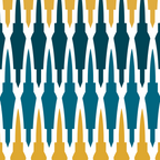 Boho, Geometric Pattern, Blue, Teal, Yellow and Gray Coffee Mug Gallery Image 2