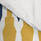 Boho, Geometric Pattern, Blue, Teal, Yellow and Gray Comforter Gallery Image 4