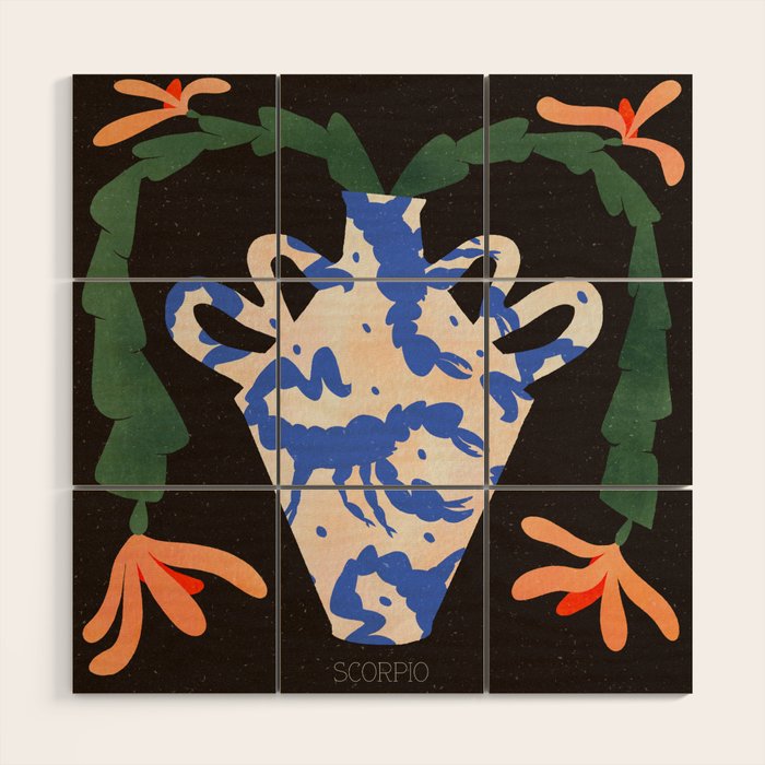 SCORPIO illustration Wood Wall Art Gallery Image 1