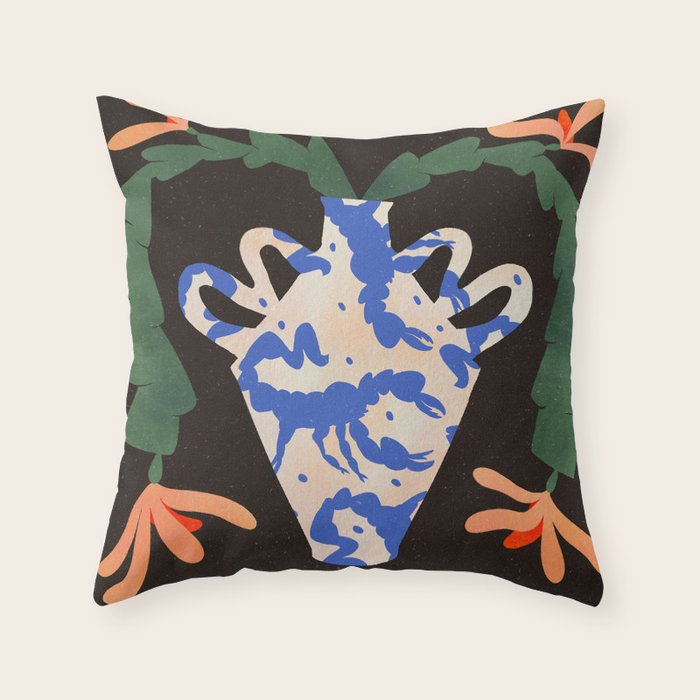 SCORPIO illustration Throw Pillow Gallery Image 1