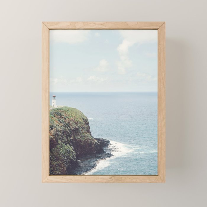 Kilauea Lighthouse - Hawaii Ocean Landscape Photography Mini Art Print Gallery Image 1
