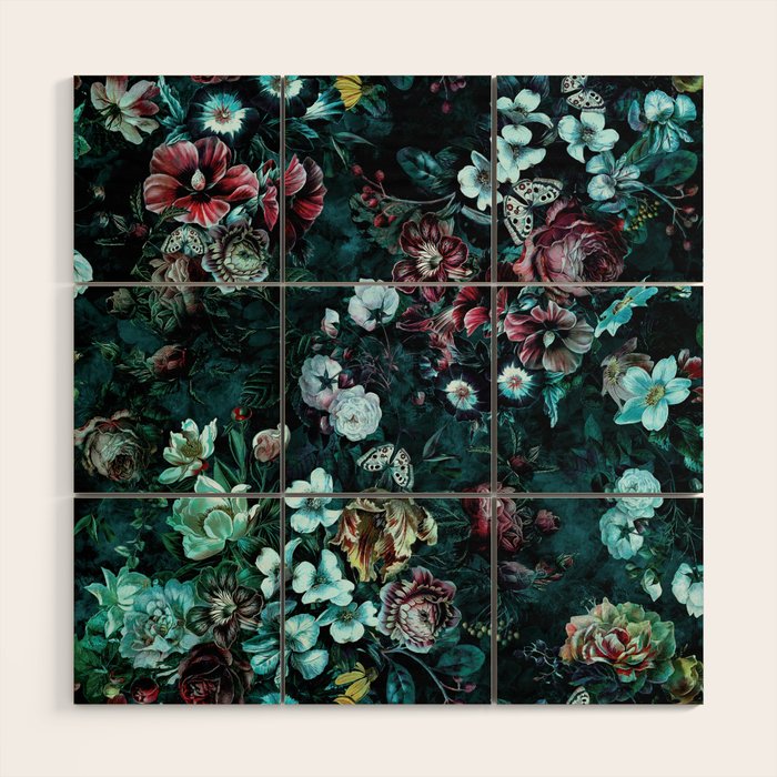 Night Garden FG Wood Wall Art Gallery Image 1
