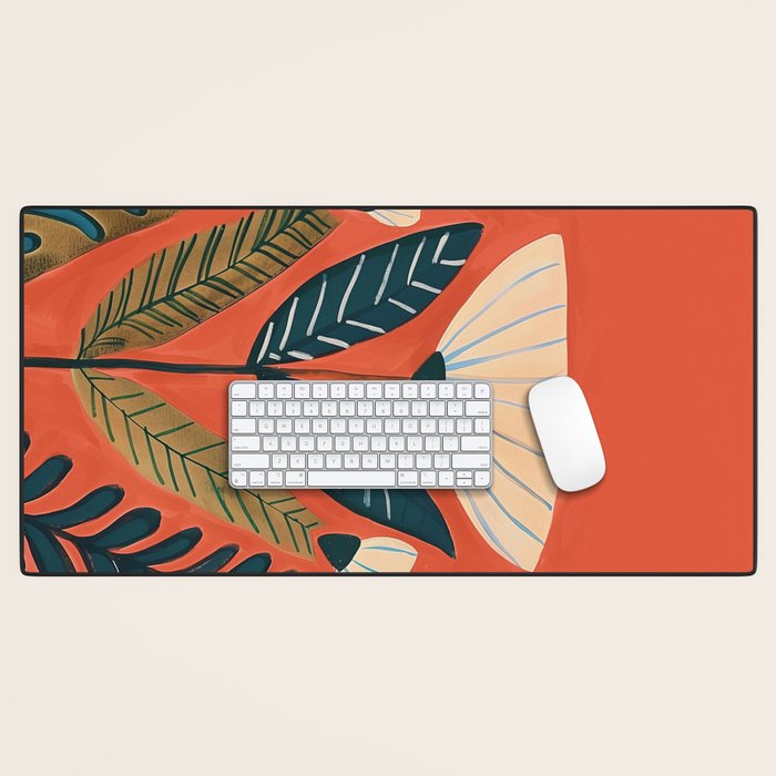 Folk Botanical Bloom Desk Mat Gallery Image 1
