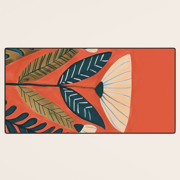 Folk Botanical Bloom Desk Mat Gallery Image 3