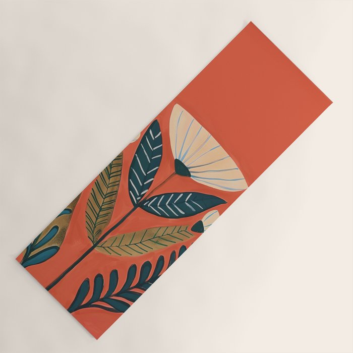 Folk Botanical Bloom Yoga Mat Gallery Image 1